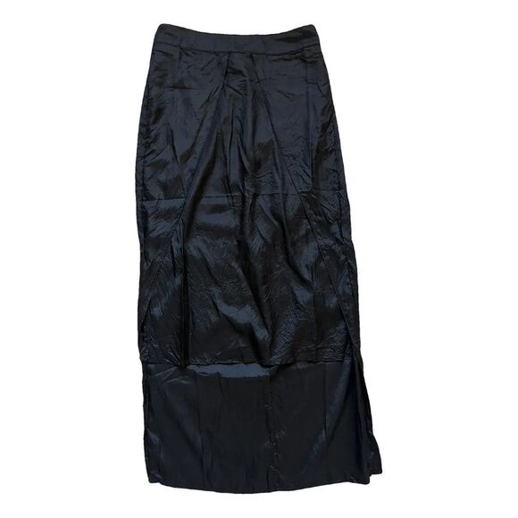 BARBARA I GONGINI NWT Black Silk Avant Garde High-Lo Skirt 40 (10) - Picture 1 of 16